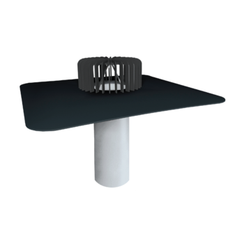 Extended single-wall roof outlets for cold roofs with integrated custom made sleeve Extended single-wall roof outlets for cold roofs with integrated custom made sleeve