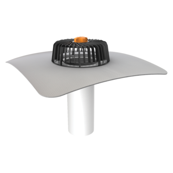 Extended single-wall roof outlets for cold roofs with integrated PVC sleeve Extended single-wall roof outlets for cold roofs with integrated PVC sleeve